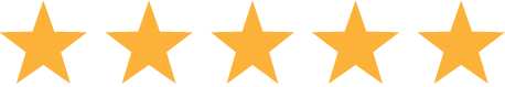 5 yellow stars depicting a 5-star rating